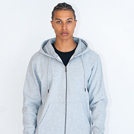 1801 LUXE ESSENTIAL FLEECE ZIPPER HOODIE